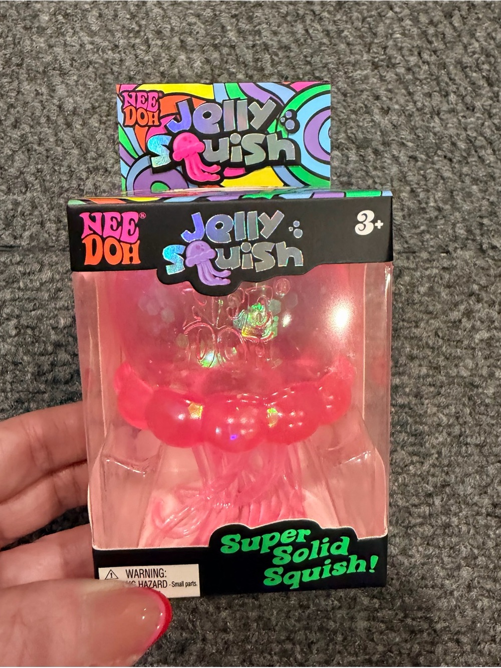 Needoh Jelly Squish Pink Super Solid Squish Toy